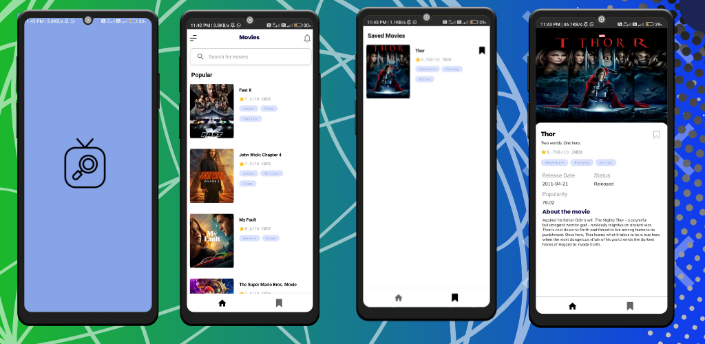 Movie search and Save android app